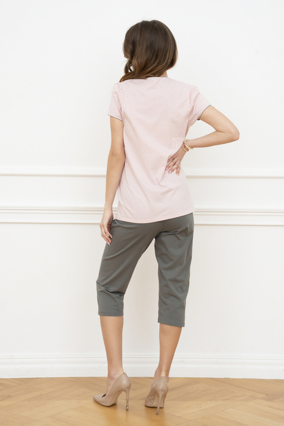 Felicita piżama damska krótki rękaw- morela