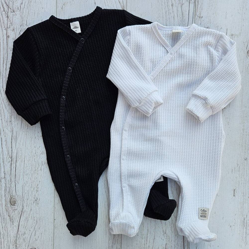 "Natural Waffel" Makoma Pajacyk niemowlęcy white