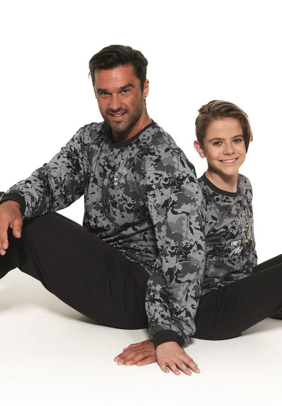 453,454/118 Air Force Cornette Piżama dla chłopca - grafitowy