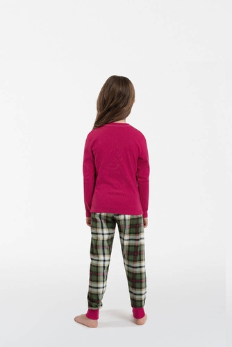 Zonda Italian Fashion Piżama dziecięca - amarant/druk 