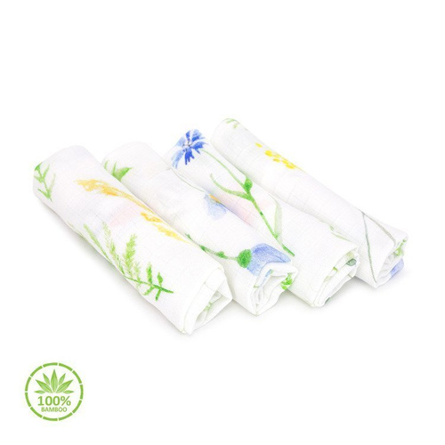 Chusteczki 100% Bamboo Muślin Sawanna Makaszka