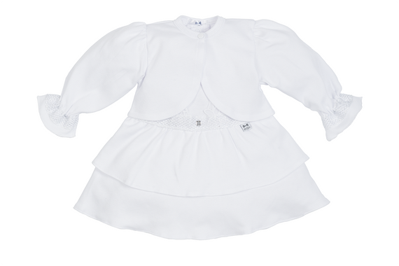 184B Diva Sukienka + bolerko Marija - biały