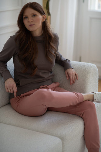 Spodnie Milk&Love dresowe ciążowe herbal rose