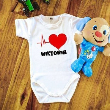 Body krótki rękaw "Puls serca" Moocha biały