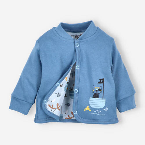 Piraci Bluza dresowa rozpinana z bawełny organicznej Nini niebieski