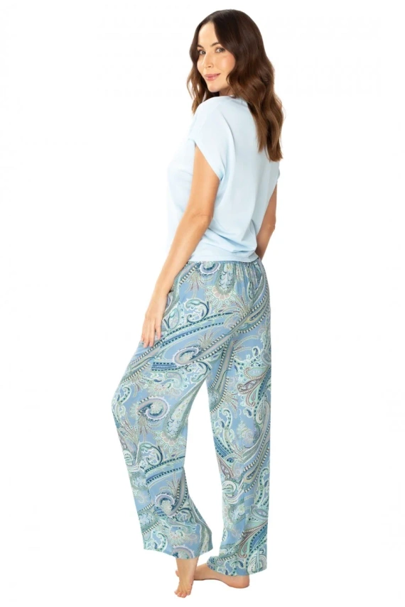 86634 Laguna piżama damska Mewa niebieski druk