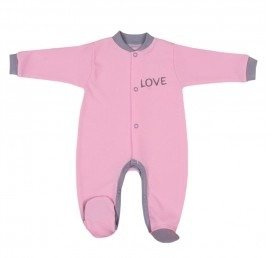 Pajac bawełniany "LOVE" Terjan - żółty 