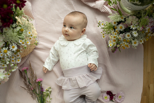 Charlotte Pinokio Body rozpinane z długim rękawem - ecru