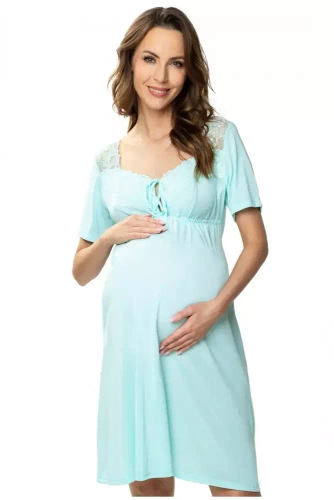 86561 Lori Koszula Nocna ciążowa i do karmienia Mewa miętowy