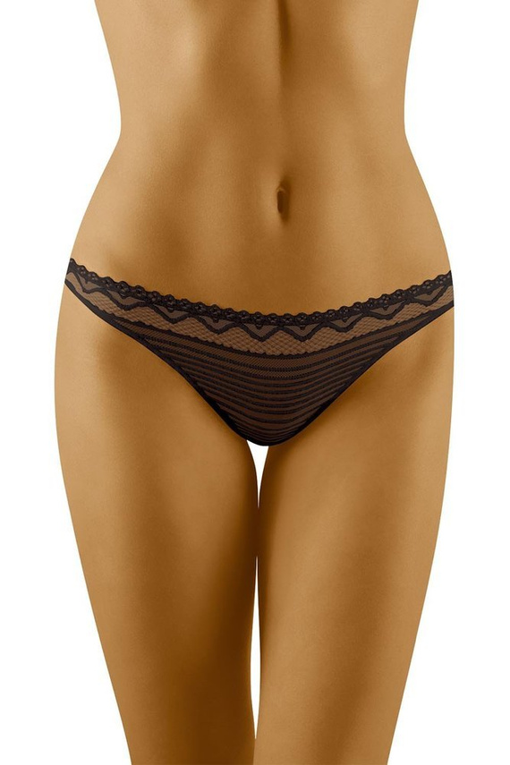 Kanikani Stringi Wol-Bar - czarny