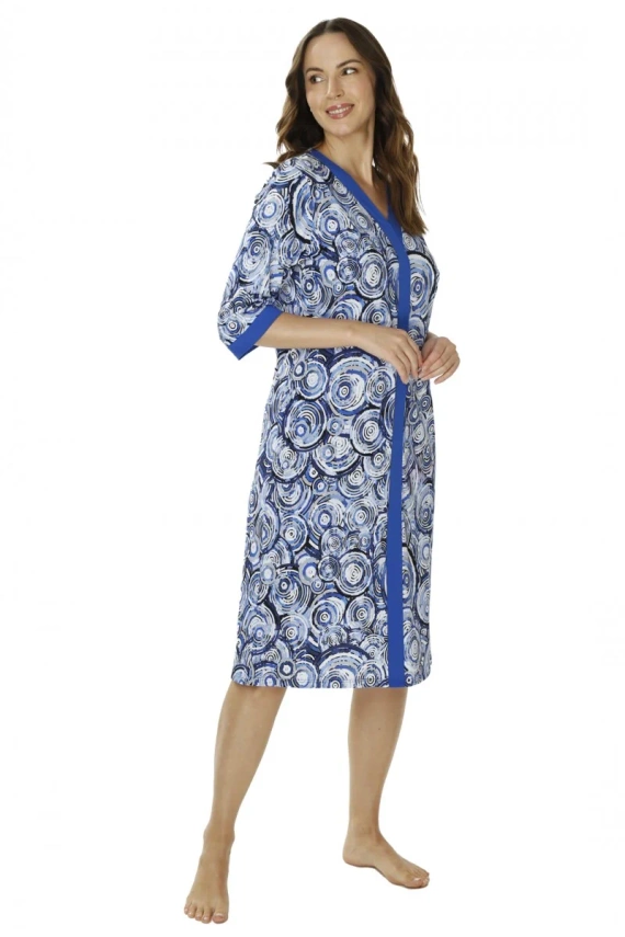 86671 Irene Koszula nocna Mewa druk niebieski