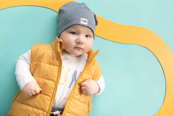 Fun Time Pinokio Kamizelka pikowana - żółty