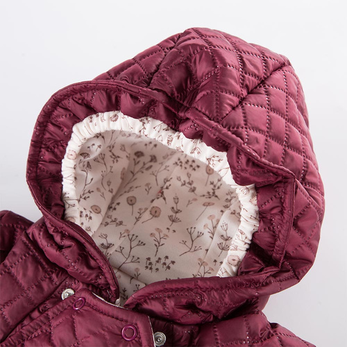 Bloom Eevi Kombinezon z kapturem, pikowany - bordowy