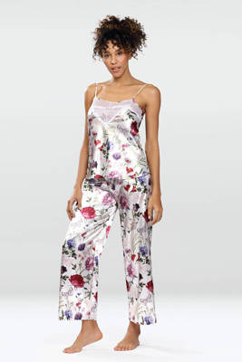 Flowers Komplet Damski Piżama DKaren - DK-KC 5 biały