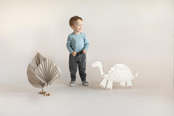 Body z długim rękawem "Slow Life" Pinokio - niebieski