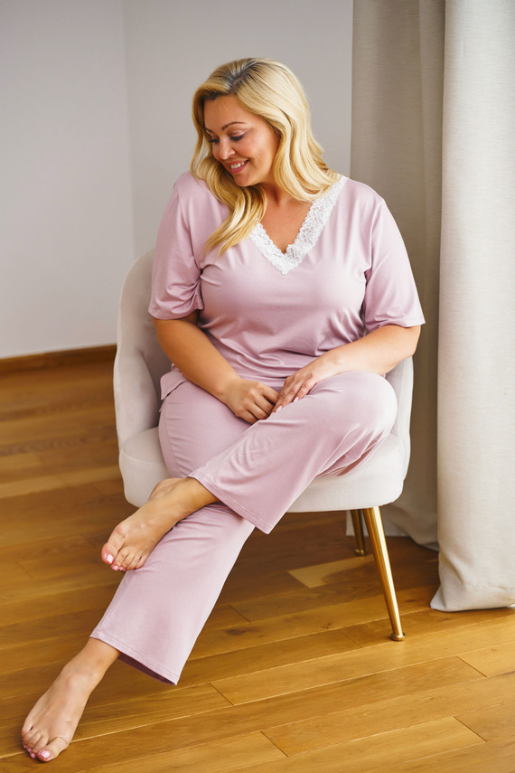 7154 Piżama Damska Plus Size Doctor Nap - papaya