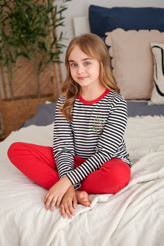 Piżama dziecięca 5236 Unisex Doctor Nap - black red