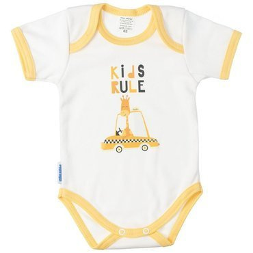 Kids Rule Martex body niemowlęce krótki rękaw pomarańczowy