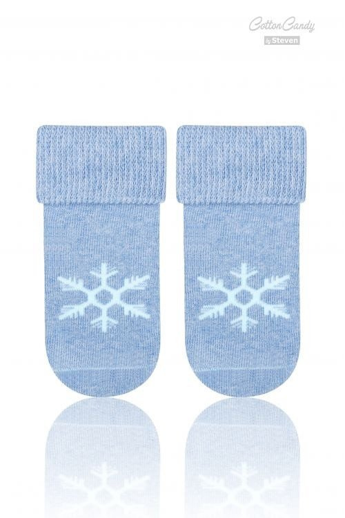 Art.156 Skarpety dziecięce Świąteczne Frotte Steven szary jasny melanż/renifer 002