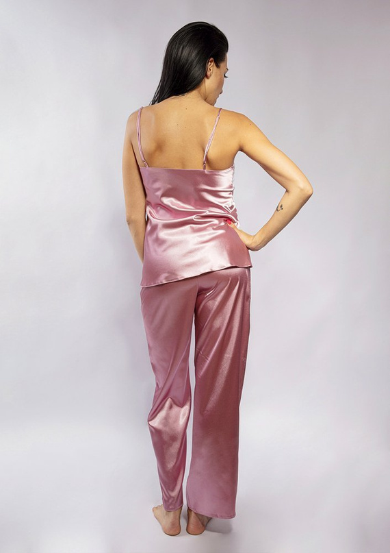 Melanie Komplet Damski Piżama DKaren - wrzos/biały