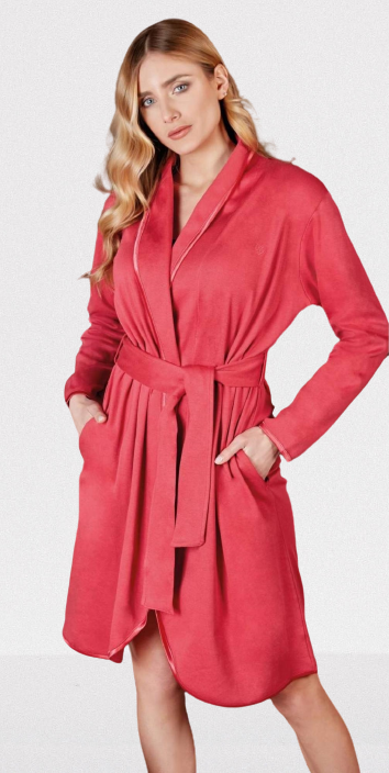 PV38096 Szlafrok damski Nottingham raspberry