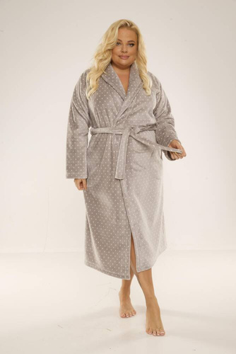 548 Melanie Długi Szlafrok damski Forex - szary