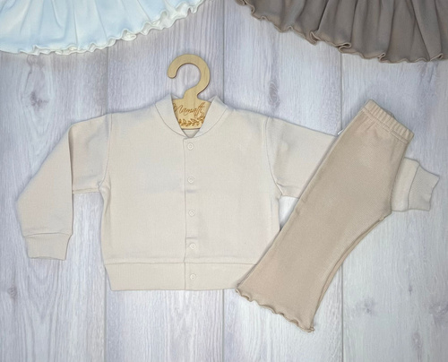 LJ816 Mamatti Legginsy dziewczęce dzwony - brązowy 