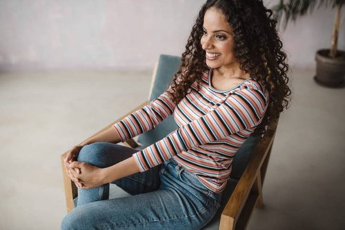 Milk Shirt Bluzka do karmienia i ciążowa Milk&Love w prążek granat