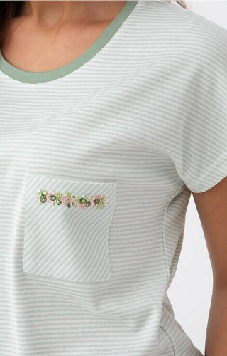 203 Koszula Nocna Luna -zielony