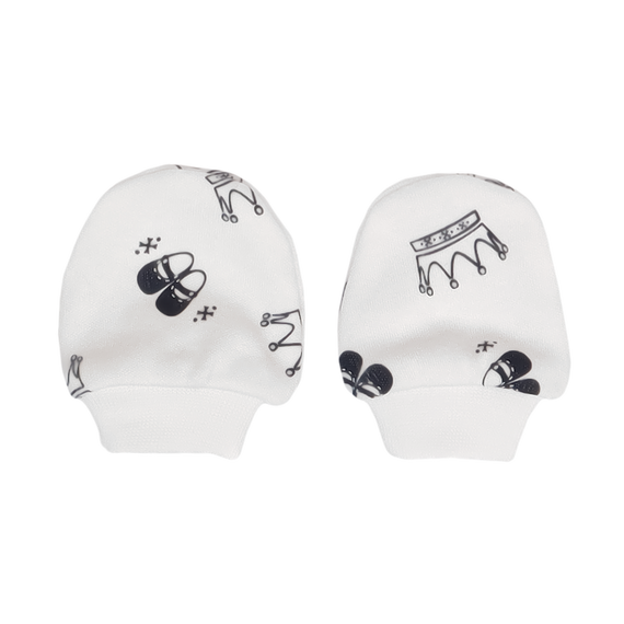 Komplet 5-częściowy WP404 "Korona" Mamatti biało- czarne