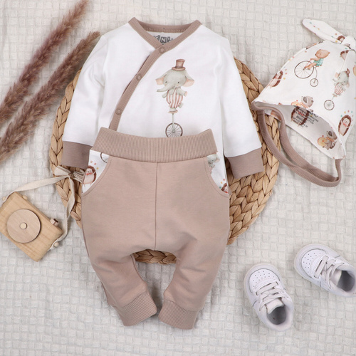 ABN-5582 Circus Body kopertowe niemowlęce Nini – 100% bawełna organiczna, bezniklowe napy, produkcja polska