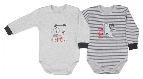 Friend Koala Body z długim rękawem - szare