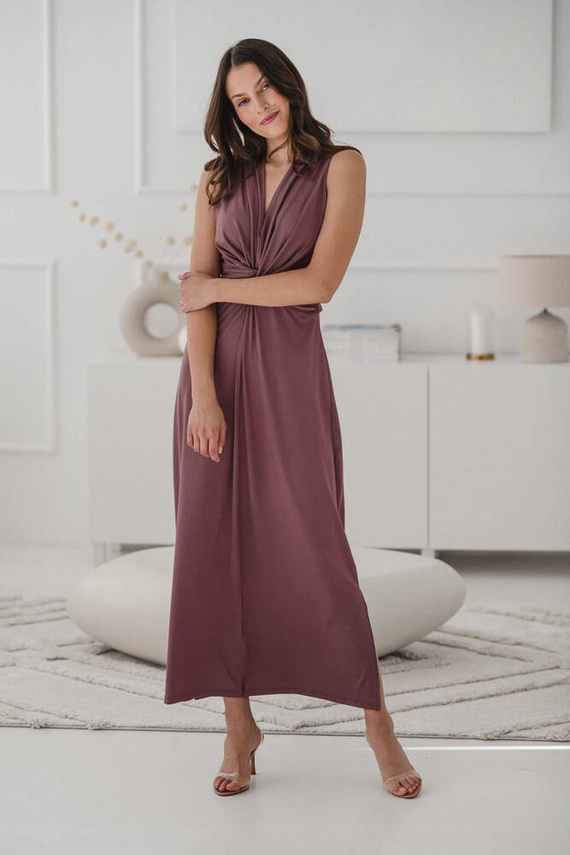 Loop maxi sukienka ciążowa i do karmienia Milk&Love rose brown