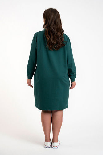 Malmo tunika damska długi rękaw Italian Fashion - zielony