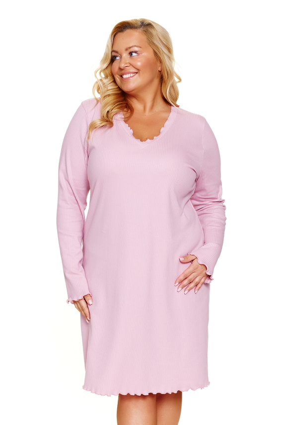 Doctor Nap 7325 – Koszula nocna bawełniana plus size | 100% bawełna, polska produkcja - papaya