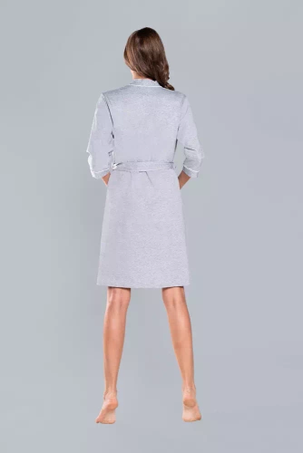 Megan Szlafrok Damski Italian Fashion 3/4 rękaw- jasny melanż