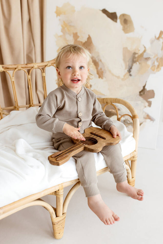 "Natural Waffel" Makoma Bluza sage