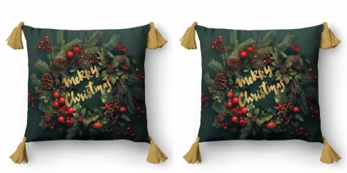 5377 A Merry Christmas Poszewka świąteczna dekoracyjna Christmas Deco Detexpol- zamek błyskawiczny