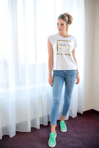 014  Bluzka T-shirt krótki rękaw MIRACLE- granat