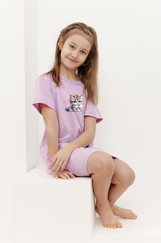 3383 Jemma koszula dziewczęca Taro-fioletowy