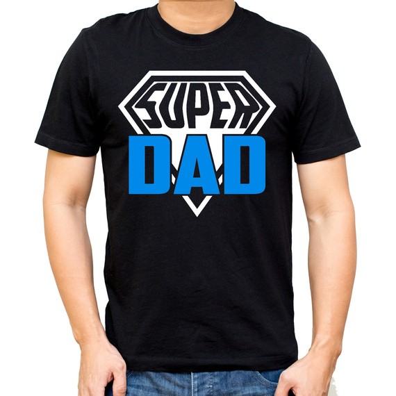 "Super dad" Moocha koszulka męska czarny 