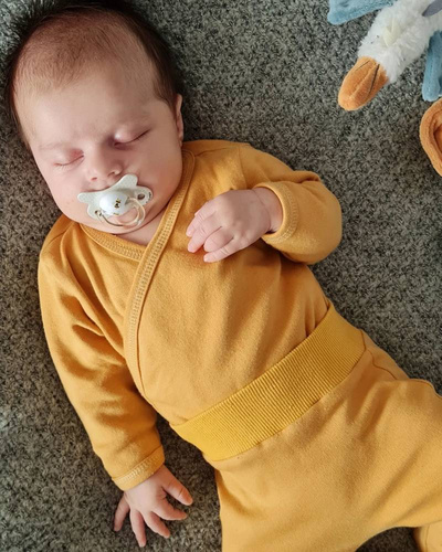 Komplet niemowlęcy Marija 1619M Universal - musztardowy