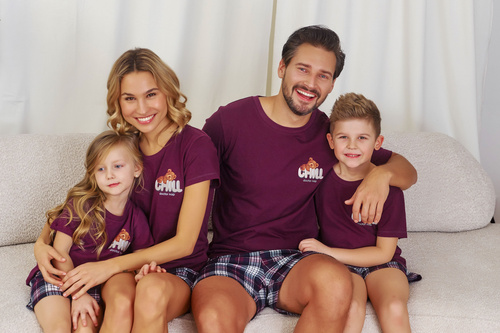 7201 "Chill" Piżama Męska Doctor Nap - burgundy