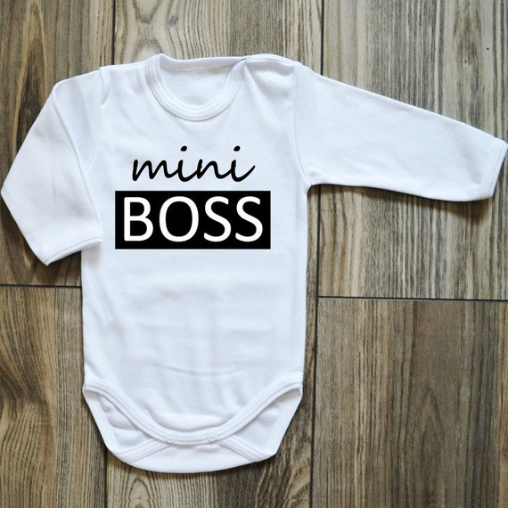 Body długi rękaw "mini BOSS" Moocha czarne