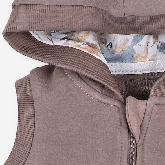 Skarby Jesieni Kamizelka z kapturem Nini brązowy