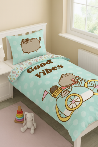 Pościel bawełniana Pusheen miętowa – Halantex PUS-2705BL