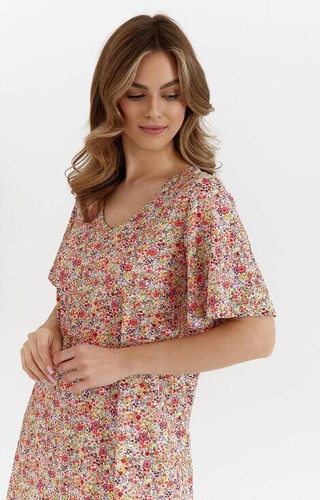 458 Koszula Nocna Cana - czerwone kwiatki