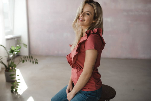 Milky Waves Milk&Love Bluzka do karmienia z krótkim rękawem dusty cedar