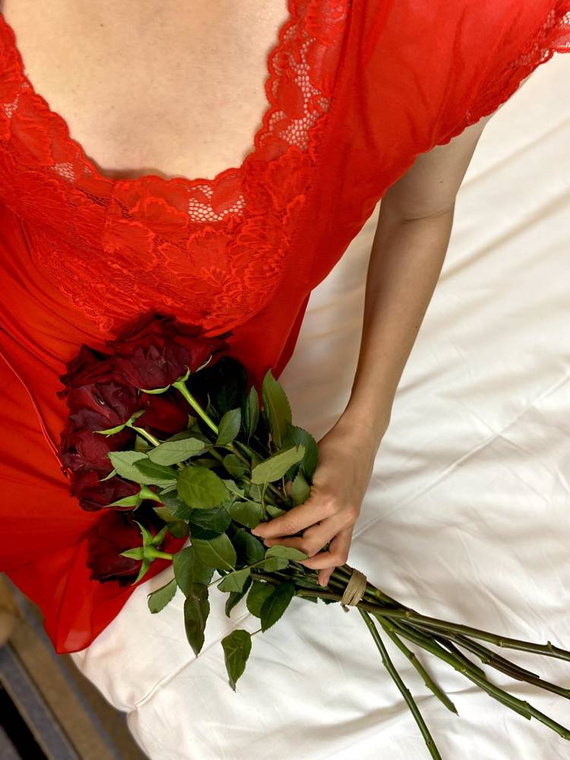 469 Alison Koszula nocna na ramiączkach Forex - czerwony