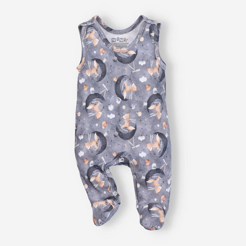 ABN-4626/LIS Space Tour Śpiochy z bawełny organicznej Nini niebieski